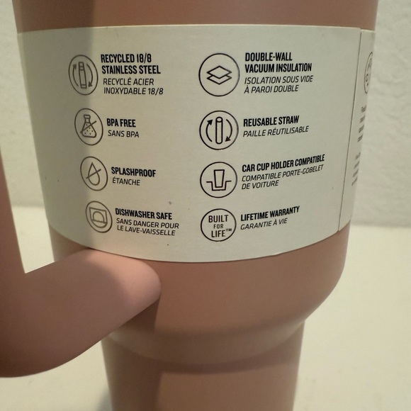 Stanley Pink Dusk 40 oz Tumbler Large Water Cup Quencher H2.0 FlowState - Picture 6 of 11